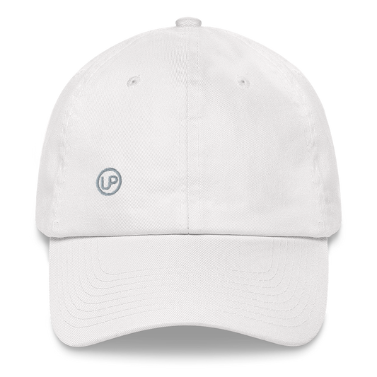 Up Brands Adjustable Low Profile Hat With Small Side Logo (White Color)